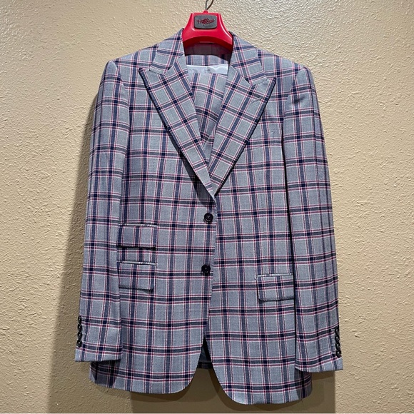 Tiglio Rosso Wide Leg Suit 42R - Picture 1 of 10